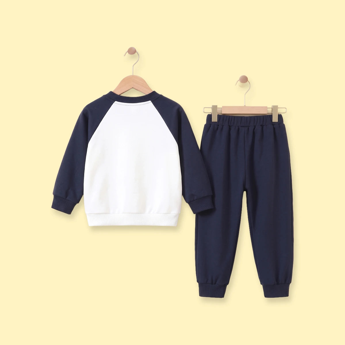 Boys Navy Blue Panda Applique Sweatshirt With Pants Sets 2 pc. Sets