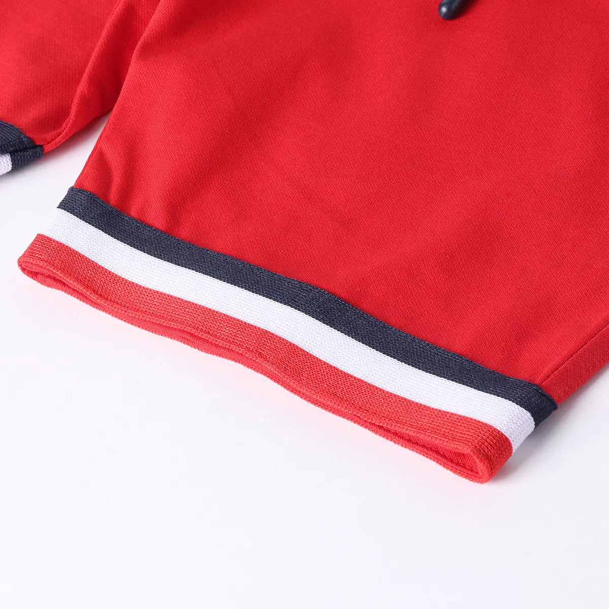 Boys Red Typographic Printed Short Sleeve T-Shirt With Drawstring Shorts Sets Sets