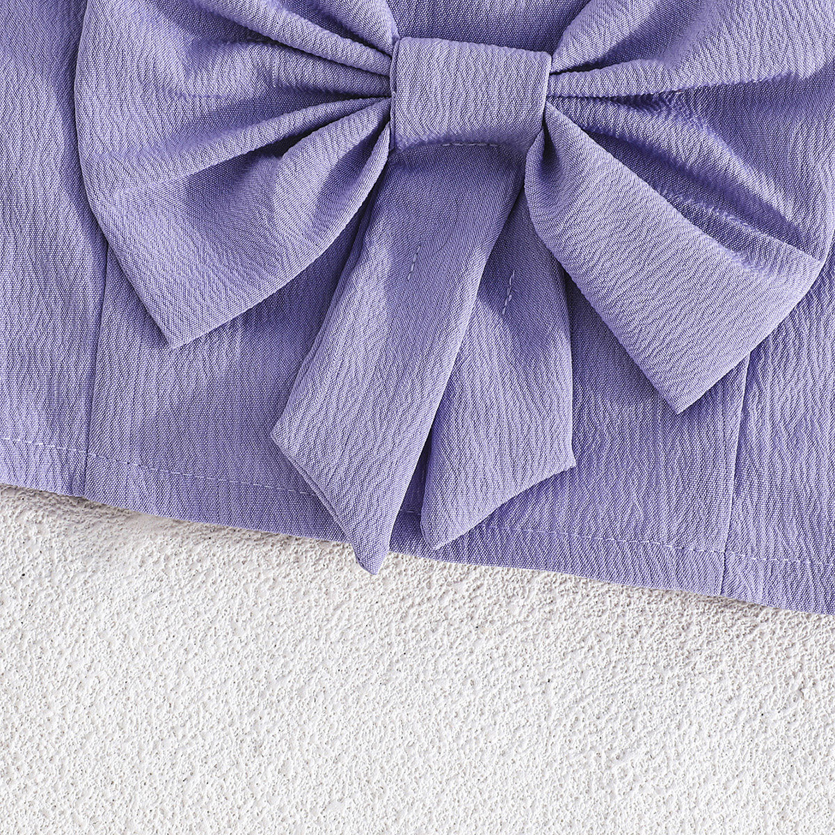 Girls Purple Sleeveless Top With Big Bow And Shorts Sets 2 pc. Sets