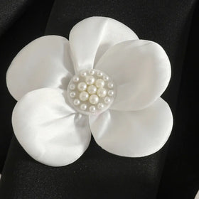 Girls Black Sleeveless Fit & Flare Party Wear Dress With Delicate Floral Appliques Party Dresses