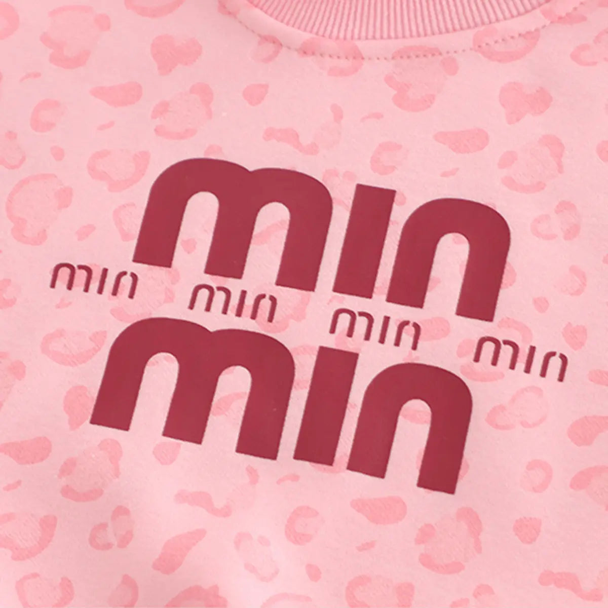 Boys Pink Typographic Regular Sweatshirt With Denim Trousers Sets 2 pc. Sets