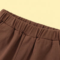 Boys Brown Vest & Pants With Hoodie Sets 3 pc. Sets