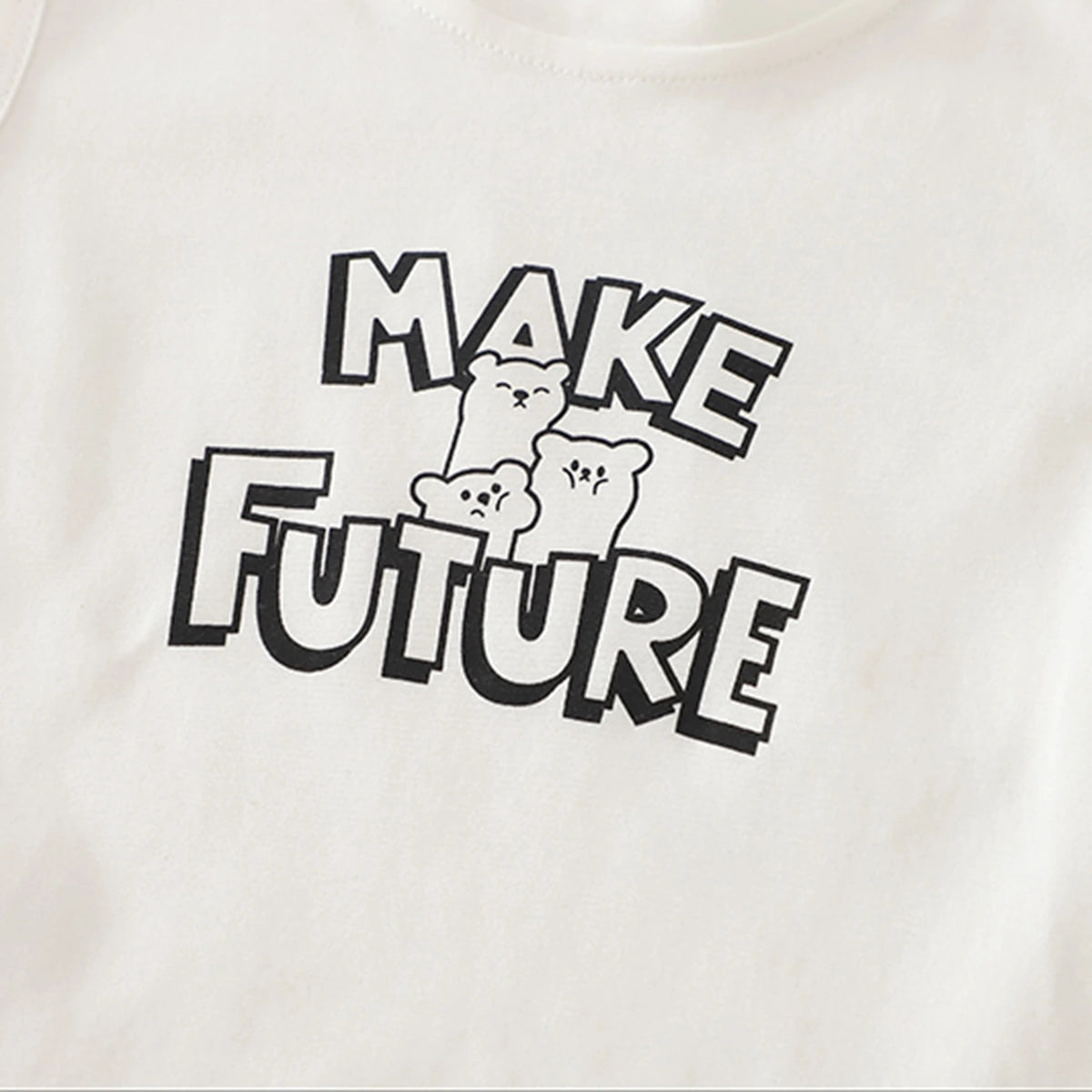 Boys Brown Bear Printed Shirt With T-Shirt And Shorts Sets Sets