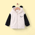 Girls White Polar Fleece Hooded Zipper Jacket Coats & Jackets White 1-2 Y