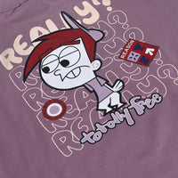 Boys Purple Graphics Short Sleeve T-Shirt With Elasticated Shorts Sets 2 pc. Sets