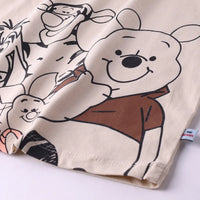 Boys Off White Cartoon Graphics Short Sleeve T-Shirt With Elasticated Shorts Sets Sets