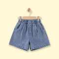 Girls Light Blue Embroidered Elasticated Denim Shorts Shorts Light Blue 3-4 Y