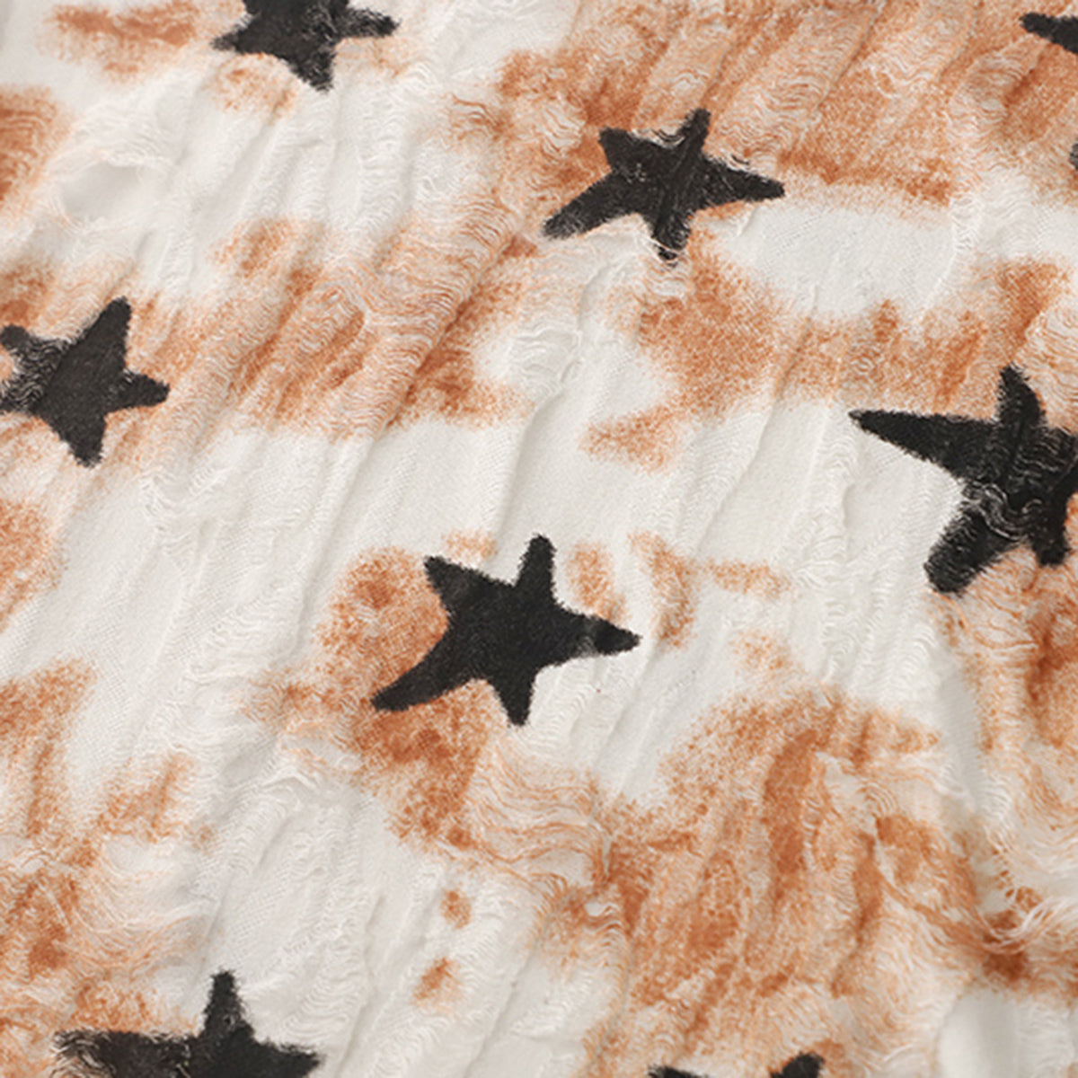 Boys Orange Star Print Shorts Sleeves T-Shirt With Denim Shorts Set 2 pc. Sets