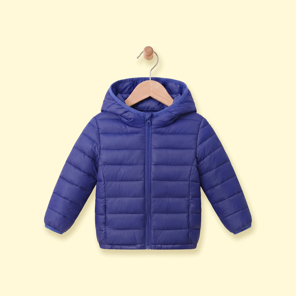 Boys Navy Blue Hooded Quilted Puffer Jacket Coats & Jackets Navy Blue 3-4 Y