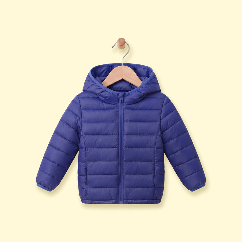 Boys Navy Blue Hooded Quilted Puffer Jacket Coats & Jackets Navy Blue 3-4 Y