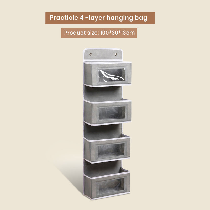 Grey Multi-Purpose Over-Door Hanging Organizer Trending Accessories