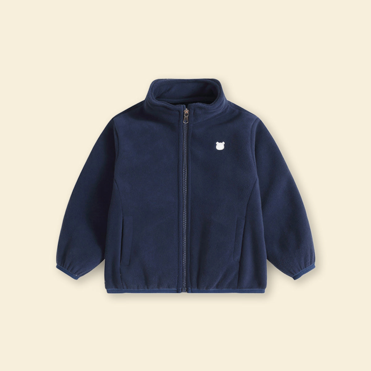 Boys Navy Blue Fleece Zipper Jacket Coats & Jackets