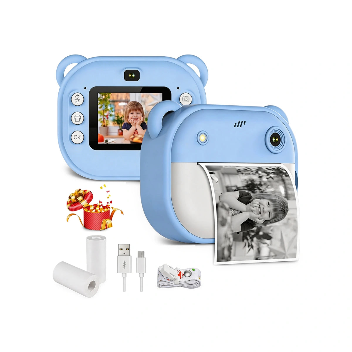 Kids Surprise Shade Instant Print Camera with HD Photo, Video & Games Trending Accessories Surprise Shade Onesize