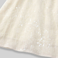 Girls Apricot Sequin Embellished Sleeveless A-line Dress Casual Dresses