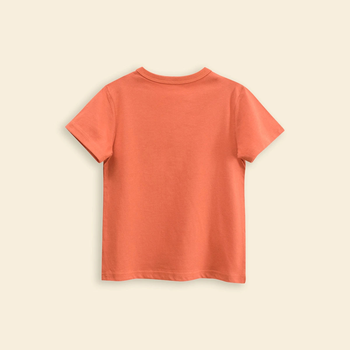Boys Orange Graphic Cartoon Printed Short Sleeves T-Shirt Tshirts