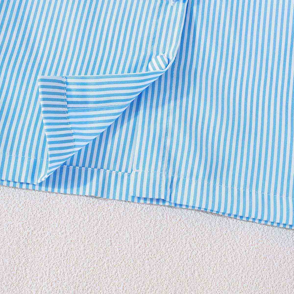 Girls Blue Pin Stripe Top With Shorts set 2 pc. Sets