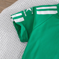 Boys Green Striped Raglan Sleeves T-Shirt With Shorts Set 2 pc. Sets