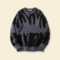 Boys Dark Grey with Abstract Print Full Sleeves Pullover Sweaters & Cardigans Grey 12-13 Y