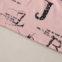 Boys Pink Typographic Printed Short Sleeve T-Shirt With Denim Shorts Sets 2 pc. Sets