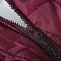 Girls burgundy Graphics Printed Hooded Puffer Jacket Coats & Jackets
