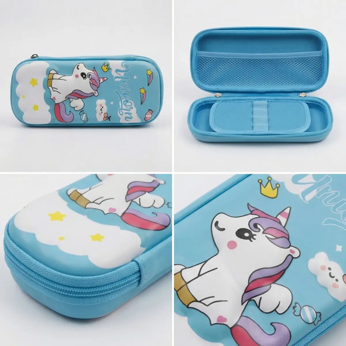 Unicorn Pencil Pouch for Kids Hard Case Cartoon Stationery Organizer Trending Accessories