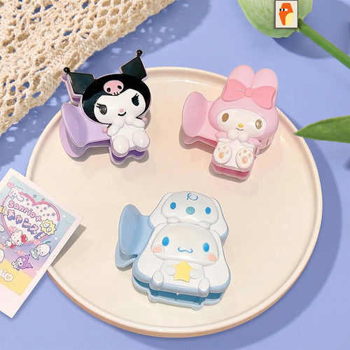 Pack of 3 Pcs Girls Multicolour Cartoon Character Claw Clips Clips Multicolor Onesize