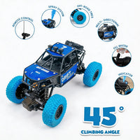 Kids Blue Rechargeable RC Monster Truck with Smoke Effect Trending Accessories