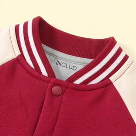 Boys Red Typography Print Jacket With Pants Sets 2 pc. Sets