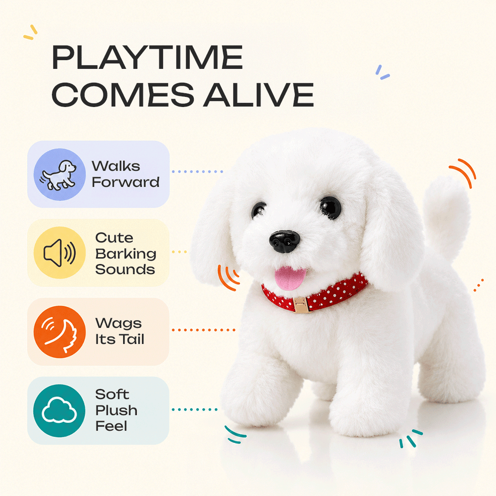 Walking & Barking Dog Soft Toy for Kids Trending Accessories