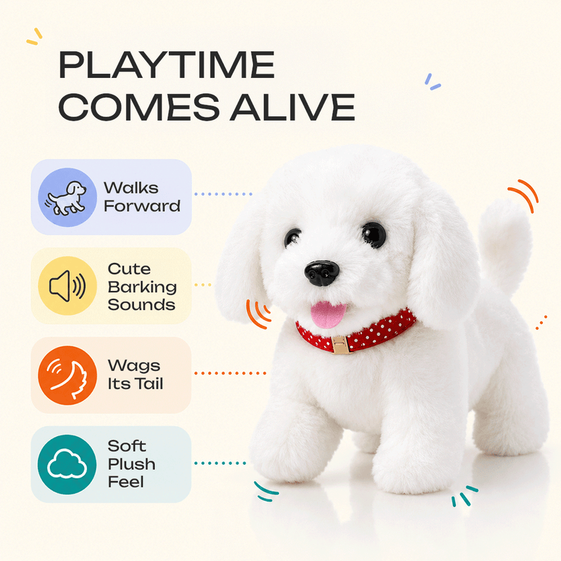 Walking & Barking Dog Soft Toy for Kids Trending Accessories
