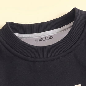 Boys Black Typographic Long Sleeve Sweatshirt Sweatshirts & Hoodies