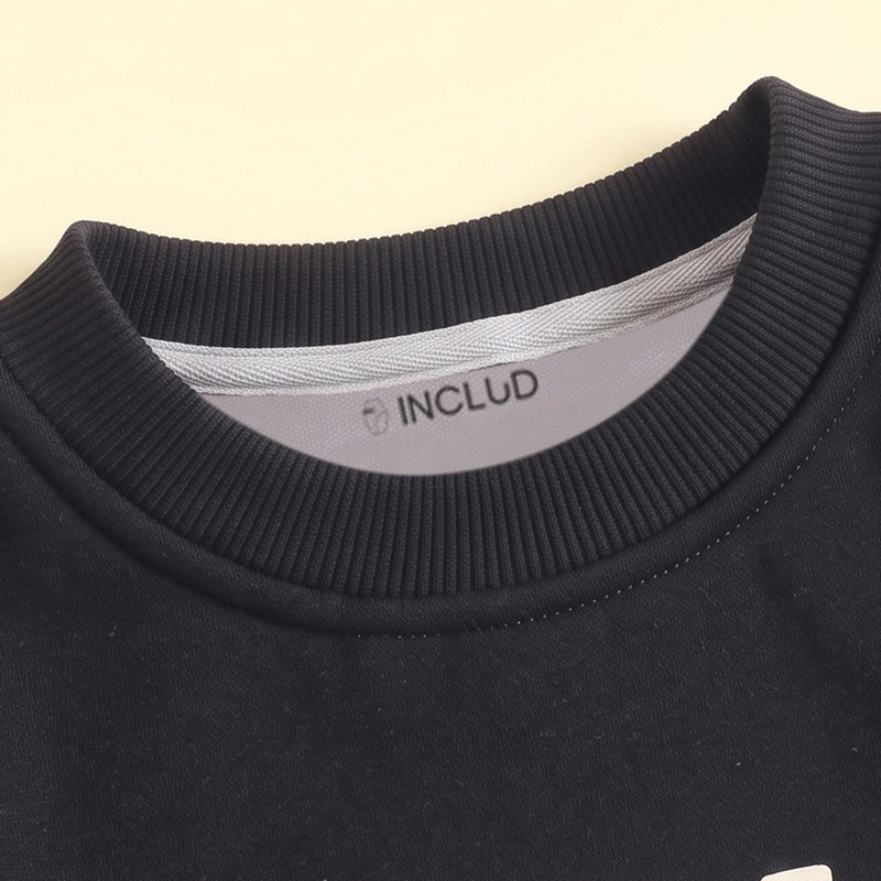 Boys Black Typographic Long Sleeve Sweatshirt Sweatshirts & Hoodies