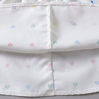 Girls White Heart Printed Sleeveless A-Line Dress Casual Dresses