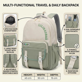 Kids Green Lilibao School Backpack Trending Accessories