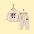 Boys Apricot Typographic Sweatshirt & Joggers Co-ord Sets Sets Apricot 1-2 Y