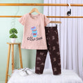Girls Khaki Graphic Printed Short Sleeve T-shirts With Elasticated Legging Sets Sets Khaki 2-3 Y