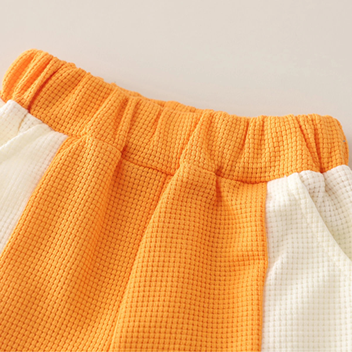 Boys Orange Horse Cartoon Print T-Shirt & Shorts Co-ord Sets Sets
