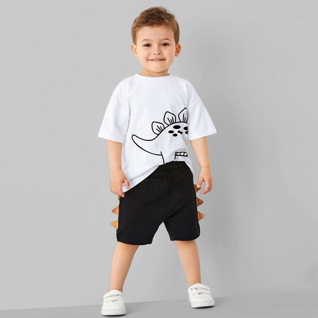 Boys Short Sleeve Graphic T-Shirt With Shorts Set