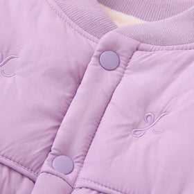Girls Purple Embroidered Long Sleeve Jacket Coats & Jackets