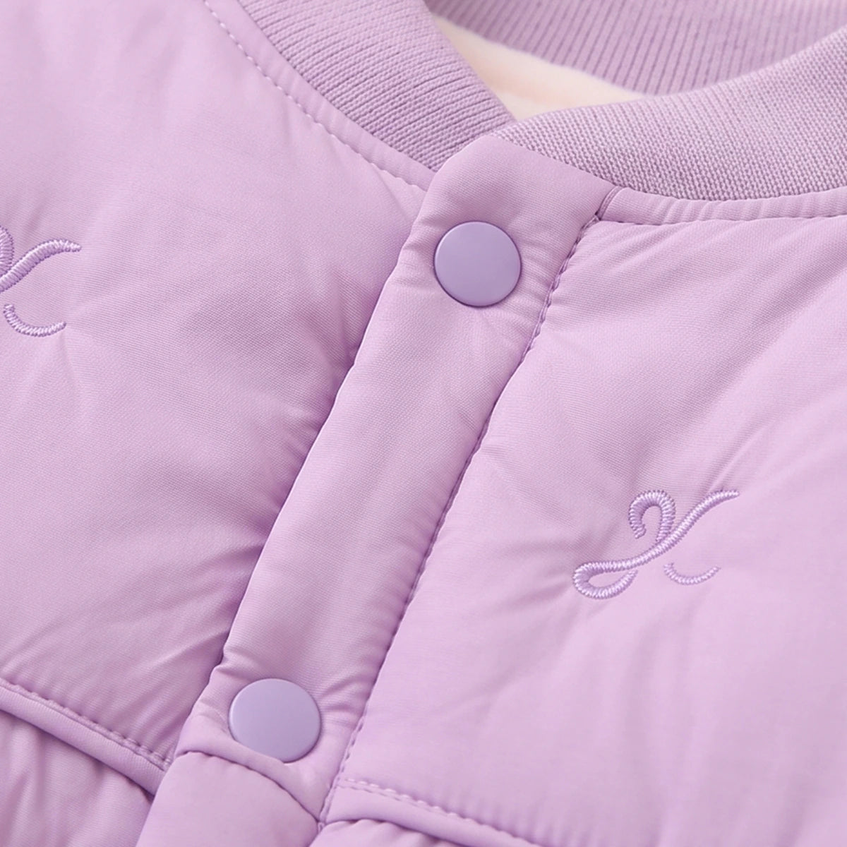 Girls Purple Embroidered Long Sleeve Jacket Coats & Jackets
