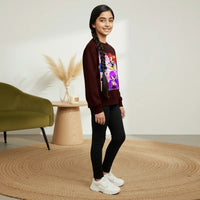 Girls Maroon K-Pop Gorgeous-Girl Graphics Sweatshirt Sweatshirts & Hoodies
