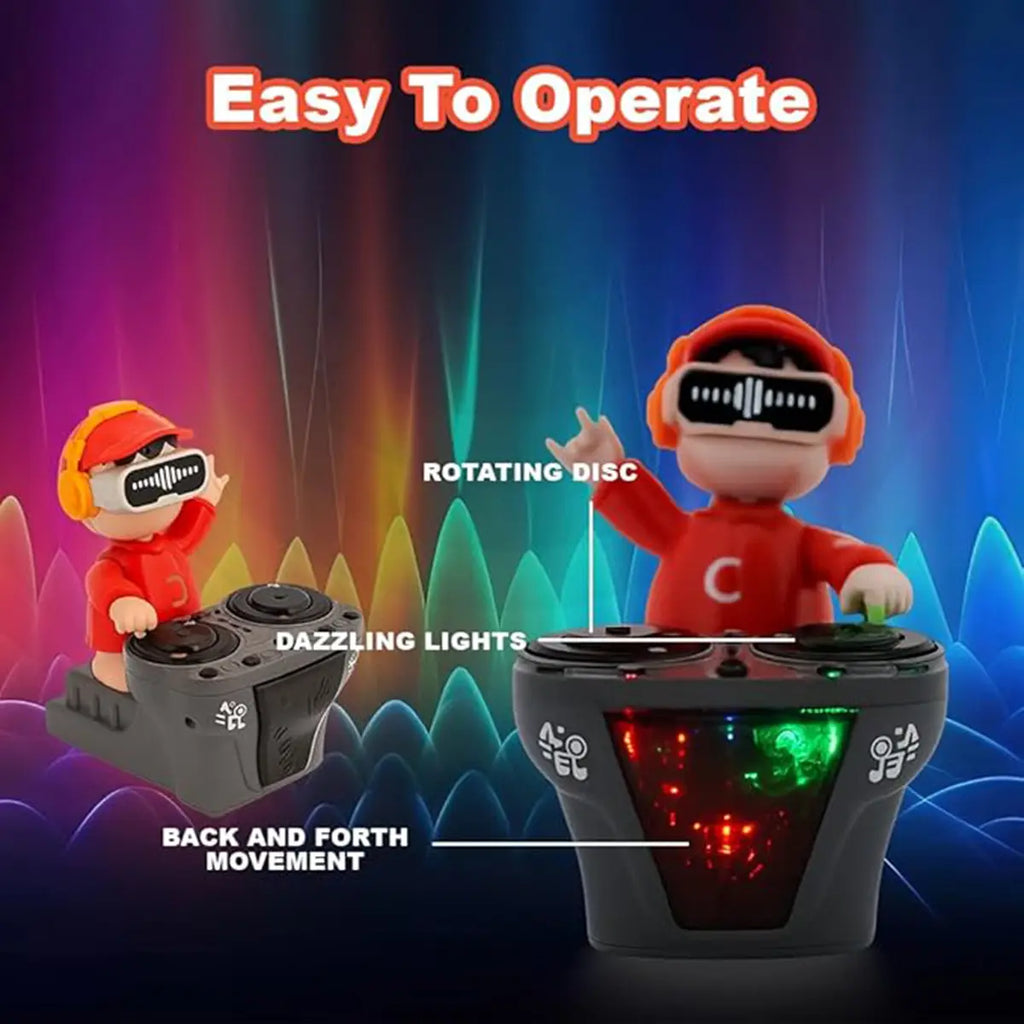 Kids Red DJ Robot Interactive Toy with LED Lights & Sensors Trending Accessories