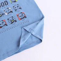 Boys Blue Graphics Print T-Shirt With Elasticated Pants Sets Sets