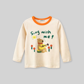 Girls Printed Full Sleeves T-shirt Tshirts Off White 1-2 Y 