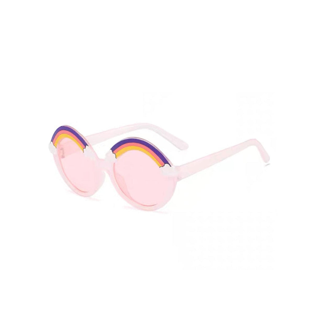 Girls Pink Rainbow Round Sunglasses Accessories   