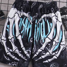 Boys Black Halloween Printed Elasticated Shorts Shorts