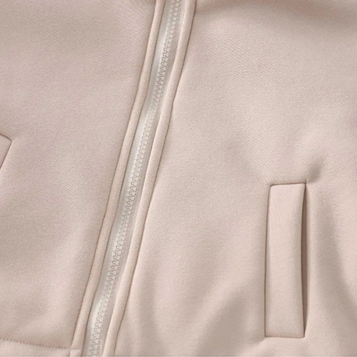 Boys Beige Long Sleeve Fleece Jacket With Quilted Vest & Jogger Sets Sets