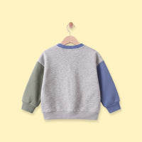 Boys Light Grey Typographic Long Sleeve Sweatshirt Sweatshirts & Hoodies