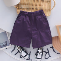 Boys Robot Printed T-Shirt With Purple Shorts Set 2 pc. Sets