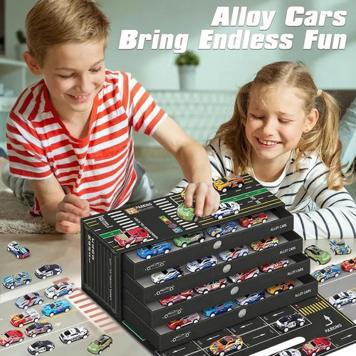 Kids 48-Piece Die-Cast Pull-Back Mini Cars Set Trending Accessories